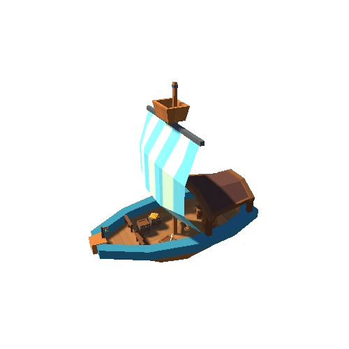Pirate Ship 02 Blue